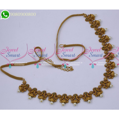 Hip Chains Antique Reddish Gold Plated Peacock Design Fancy Jewellery H20229