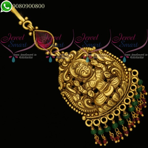 Temple Jewellery Maangtikka Gold Finish Antique Traditional Designs T20208