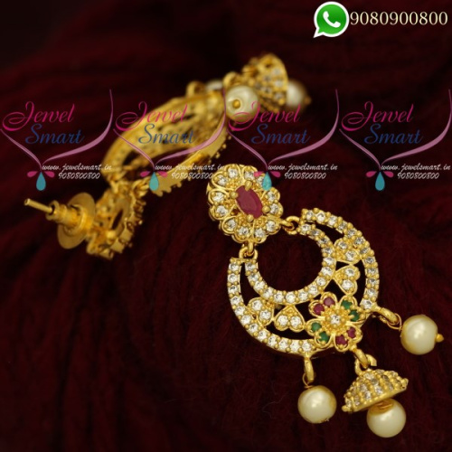 Chand Bali Earrings American Diamond Jewellery Designs Online ER20394