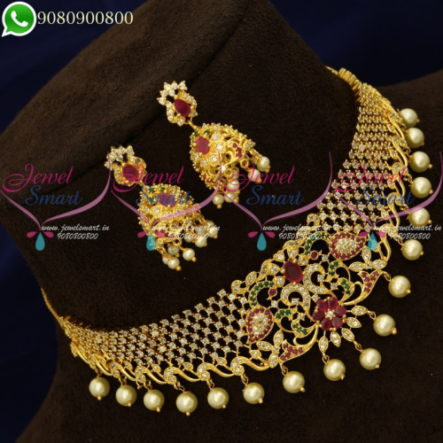 Choker Necklace New Designs Online Imitation Jewellery Collections NL20258