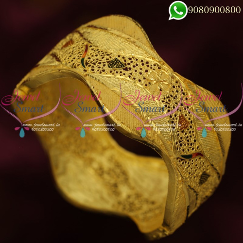 Forming Gold Jewellery Kada Bangles Latest Real Look Imitation Designs Online B20362