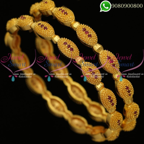 Gold Plated Bangles Guaranteed Colour Daily Wear Jewellery B20298
