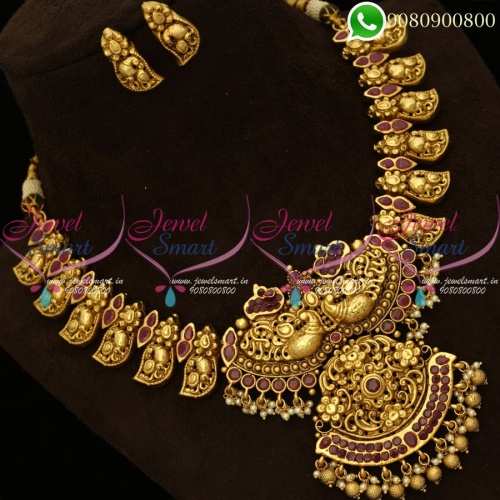 Nagas Jewellery South Indian Traditional Necklace Set Designs Online NL20300
