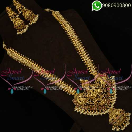 Pearl Temple Jewellery Shiv Darbar Design South Indian Imitation Collections NL20359