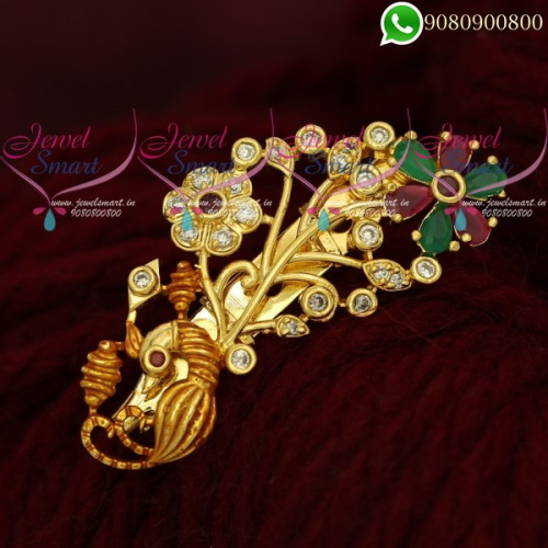 Saree Pins Gold Plated Jewellery Latest Designs AD Stones online SP20393