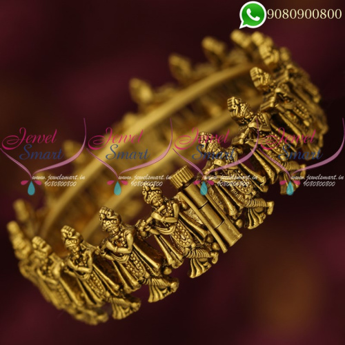 Temple Jewellery Lord Krishna Design Bangles Screw Open Kada Online B20361
