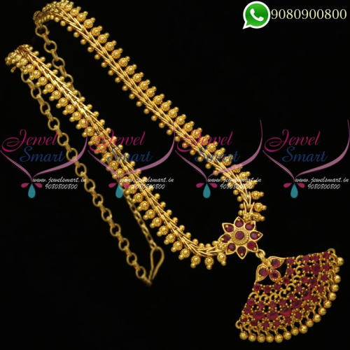 Gold Plated Jewellery Attiga Design Ruby Stones Shop Online NL20452