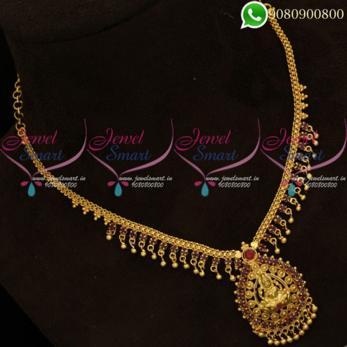 Gold Plated Necklace Temple Jewellery Designs Low Price Online NL20407