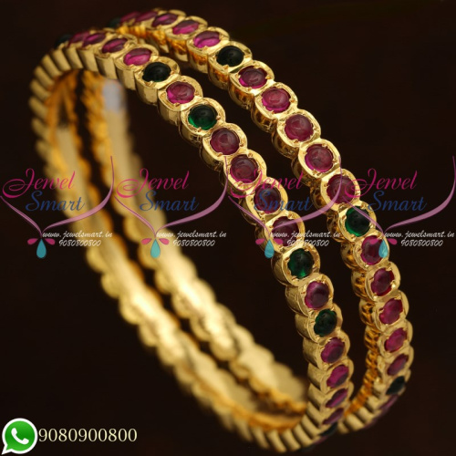 Kemp Stones Gold Finish South Indian Jewellery Handmade Imitation B20545