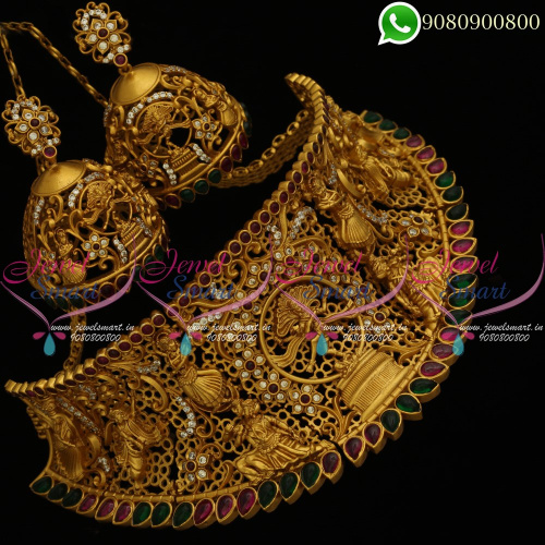 Temple Jewellery Choker Necklace Lord Nataraja Design Bridal Designs NL20451
