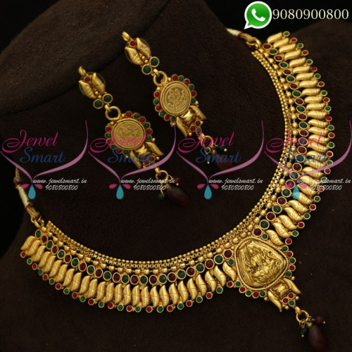 Temple Jewellery Traditional Necklace Antique Kerala Style Online NL20448
