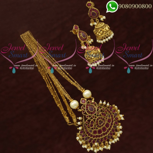 Chain Pendant Set Gold Plated Jewellery Antique Finish Online PS20724R
