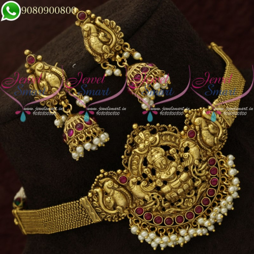 Choker Necklace Temple Jewellery Wedding Imitation Collections Shop Online NL20710