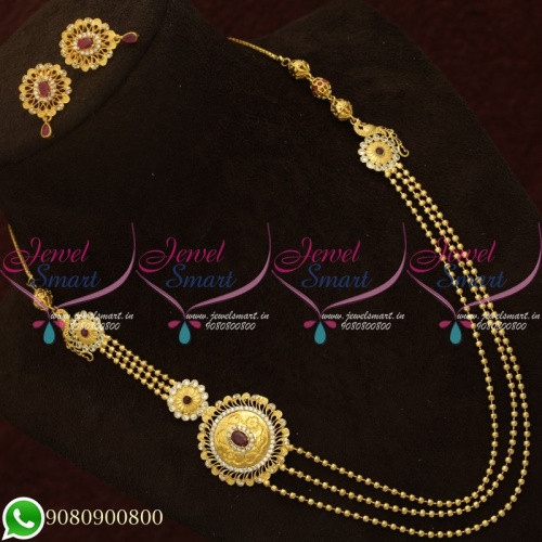 Forming Gold Jewellery Beads Necklace Layered Side Pendant Models NL20660