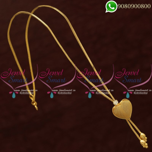Gold Plated Chain Pendant Simple Daily Wear Imitation Jewellery Online CS20756