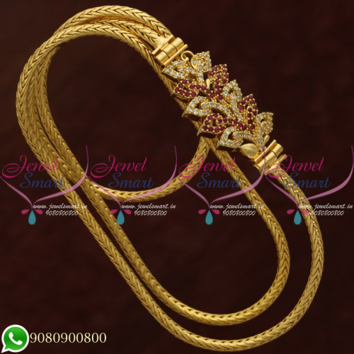 Gold Plated Jewellery Mugappu Chain Thali Kodi Leaf Design Shop Online C20646