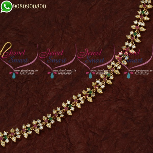 Hip Chain Fancy Models AD Stones Bridal Jewellery Designs Online H20665