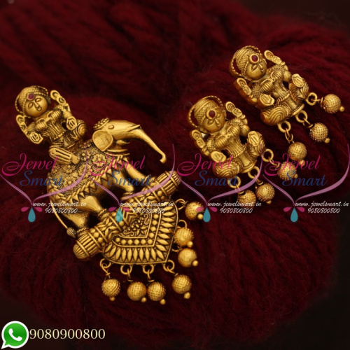 Pendant Set Temple Jewellery Bahubaali Movie Inspired Designs Online PS20655