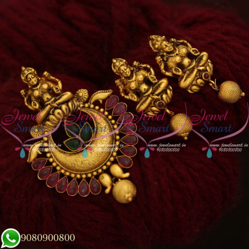 Pendant Set Temple Jewellery Gold Inspired Artificial Designs Online PS20656