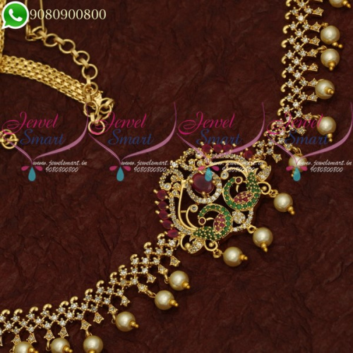 South Indian Kamarband American Diamond Stones Peacock JewelleryH20668