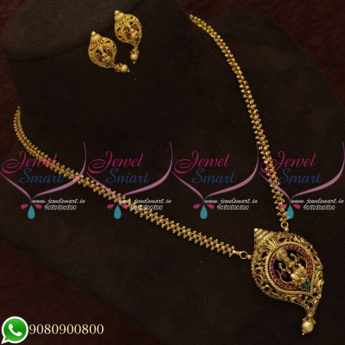 Temple Jewellery Chain Pendant Set New Design Traditional Online PS20657