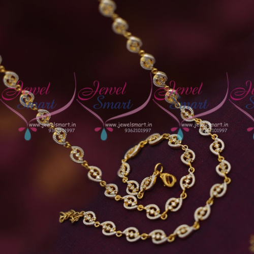 A7246 AD Two Tone Gold Silver Plated Fancy Fashion Anklets Payal Golusu