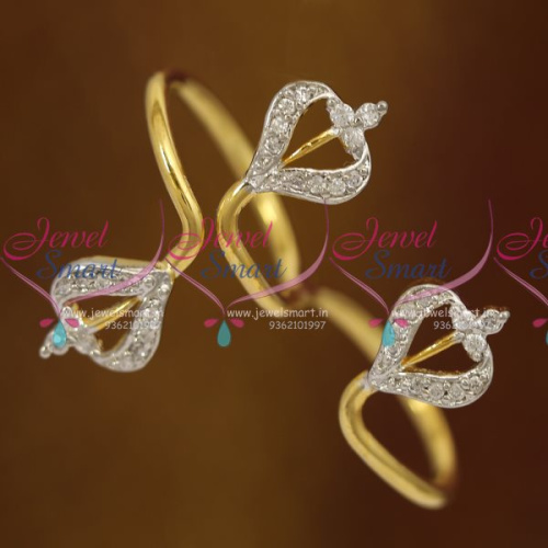 FR7070 Fancy Twin Trendy Fingers Fashion Rings Latest Snake Design Jewellery Online