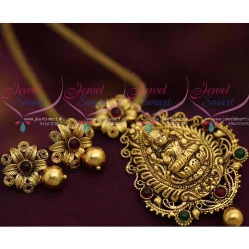 PS7160 Temple Nagas Lakshmi God Design Pendant Saradu Rope Chain Antique Online