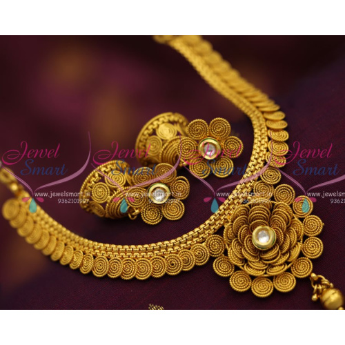 NL7123 Gold Spiral Design Fancy Immitation Fashion Jewellery Set Buy Online