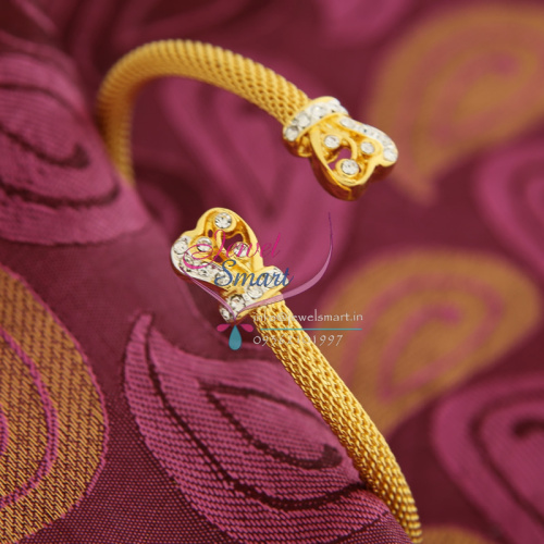 BA9472 22ct Gold Plated Bracelets Open Type Indian Fashion Jewelry Online