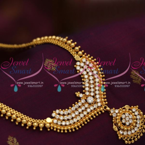 NL6919 White AD Fancy Artificial Beads Haram Gold Imitation Jewellery Online