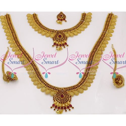 WS6965 Latest Bridal Wedding Dulhan South Indian Traditional Jewellery Set 
