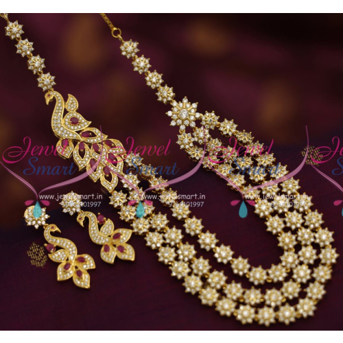 NL6945 Peacock Multilayer Ruby Fashion Jewellery Buy Online New Designs
