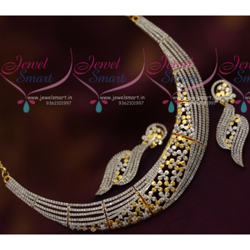 NL7368 Two Tone Gold Silver Fancy Crescent Moon Shape Premium Imitation Jewellery