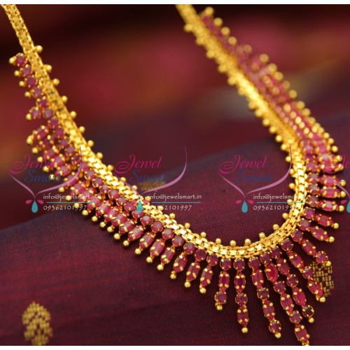 NL5110 Ruby Emerald Gold Design Imitation Jewellery Necklace Set Buy Online