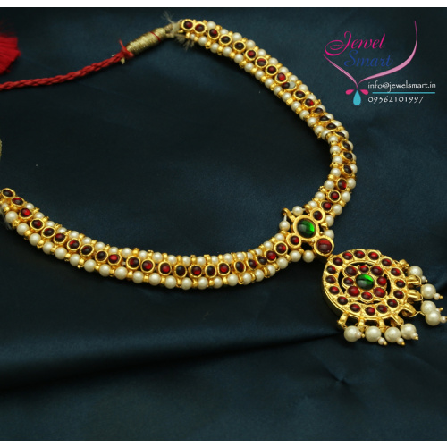 Synthetic Kemp Necklace Indian Bharatanatiyam Classical Dance Jewelry