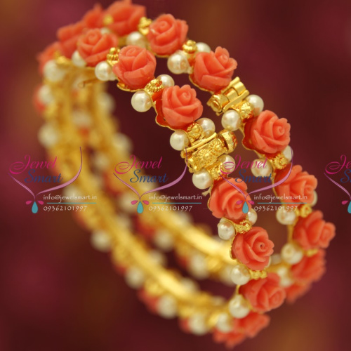 B5293B 2.8 Size Jade Rose Bangles Indian Traditional Jewellery Buy Online