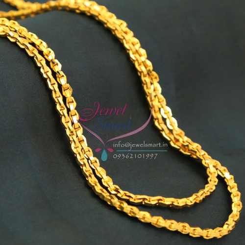 C0748 Traditional Gold Plated Thin Chain 30 Inches 2 MM Thickness