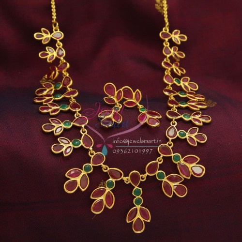 NL0764 Precious Ruby Emerald Gold Plated Best Quality Imitation Jewellery