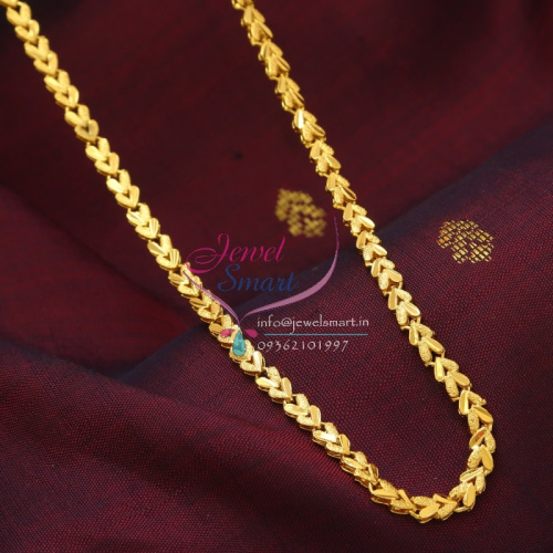 C0888 18 Inches Gold Plated Fancy Design Short Chain Daily Wear 6 Months Warranty
