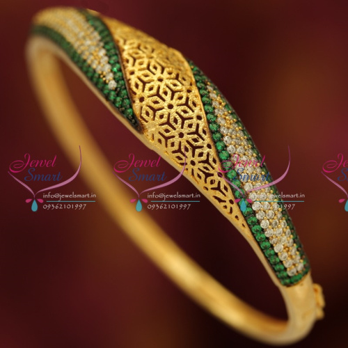 BA1243 CZ Colour Stones Gold Plated Kada Party Wear Jewellery Buy Online
