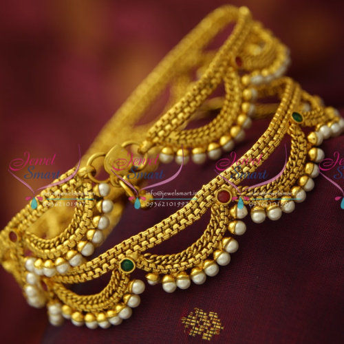 A5170 Antique Pearl Fancy Payal Anklet Leg Chain Fashion Jewellery Online