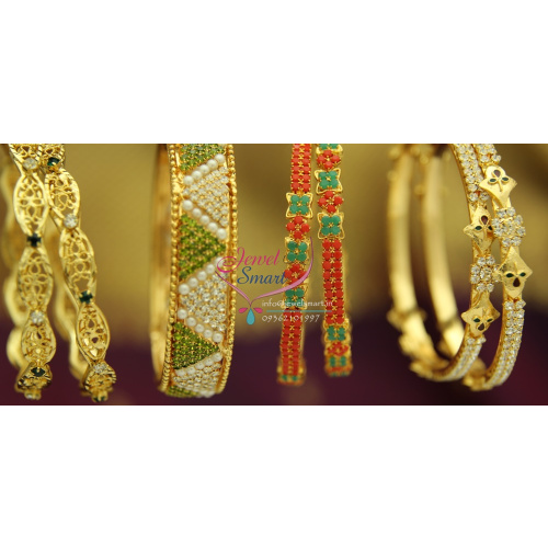 COMBO1403 2.6 Size Offer Gold Plated Bangles Lowest Price Clearance Sale