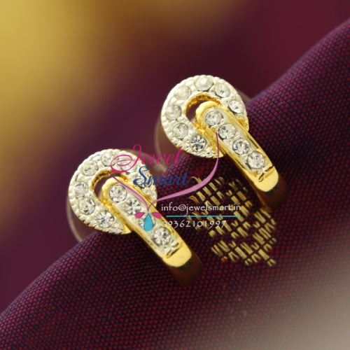 E10342 Gold Plated Jewellery Online Diamond Finish Branded Earrings