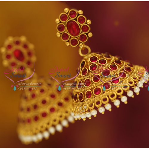 J1928 Temple Kempu Jhumka Online Artificial Fashion Jewellery Buy Online