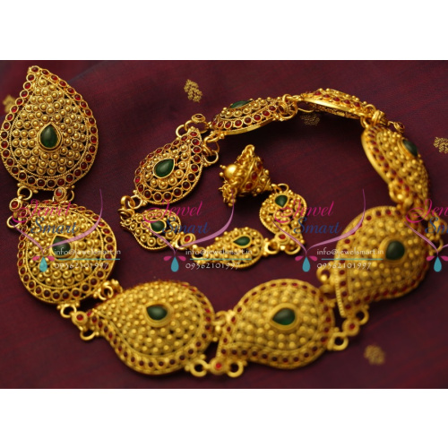 H2600 Kemp Mango Hair Jada Antique Gold Plated Fine Design Indian Traditional Wedding Jewellery