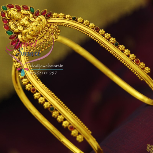 AR1955 South Indian Traditional Arm Jewellery Antique Gold Plated Laxmi Temple Kempu Aravanki Online