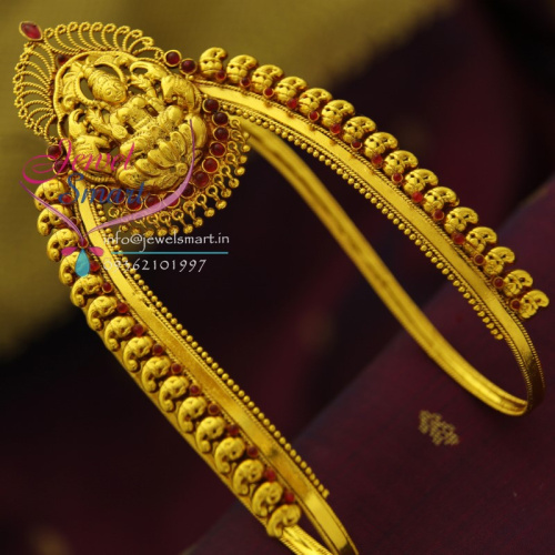 AR1962 South Indian Traditional Arm Jewellery Antique Gold Plated Laxmi Temple Kempu Aravanki Online