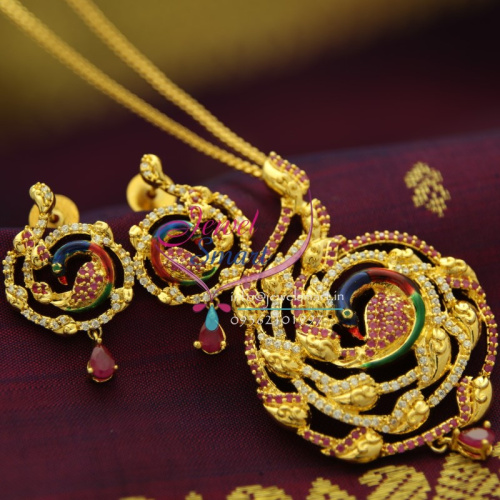 cz-ruby-meenakari-peacock-design-sparkling-trendy-pendant-set-fashion-jewellery