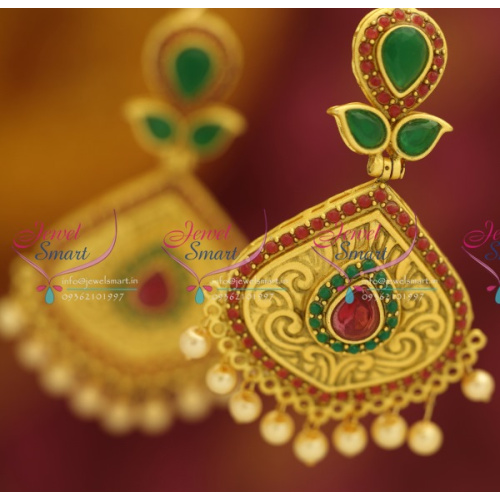 E2205 New Temple Antique Mat Finish Nakshi Design Earrings Buy Online